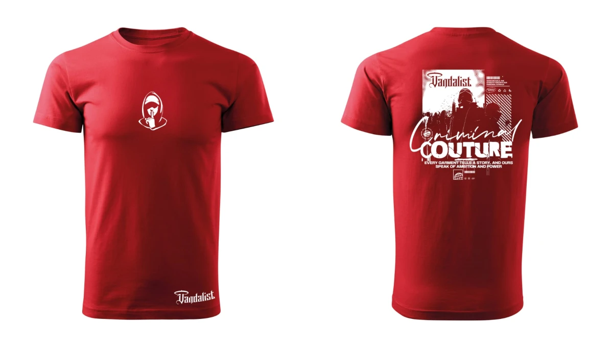 Tricou VANDALIST ROSU COUTURE